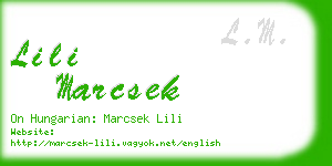 lili marcsek business card